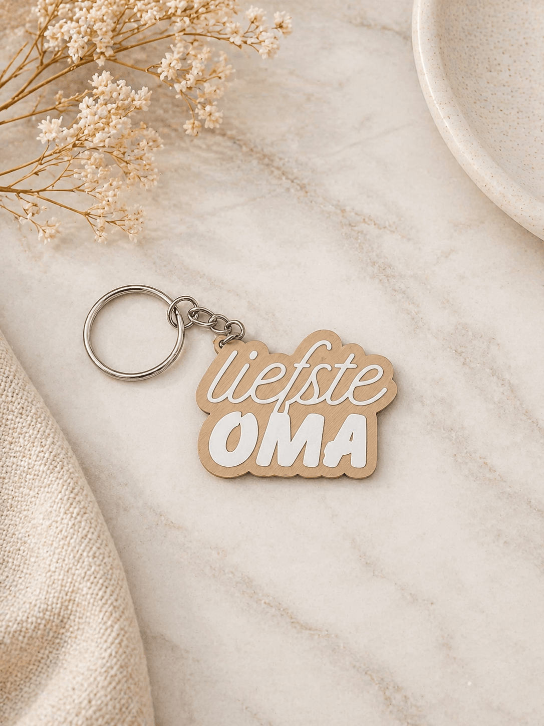 Sleutelhanger Liefste Oma met video of afbeelding
